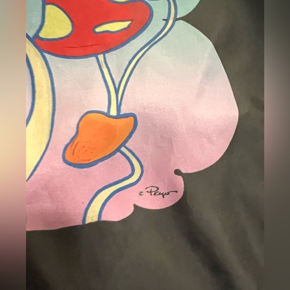 Smurf Black Graphic Print Windbreaker Jacket Light Weight Size Small - Picture 5 of 8